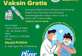 Photo of Gebyar 4500 dosis Vaksin Gratis MUI Kota Bandung dan Dinkes Bandung