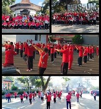 Photo of Senam Bugar Ceria KJS Peta P2Tel Blitar(13-09-2023)