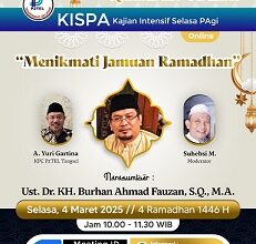 Photo of Undangan Online Kajian Intensif Selasa Pagi (Kispa) Series 1 Ramadhan Terbaik Bersama P2tel Tangsel