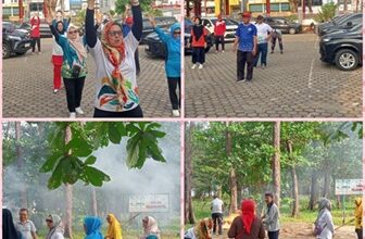 Photo of KJS Bengkulu gotong royong di Taman Telkom-P2Tel Pantai panjang Bengkulu